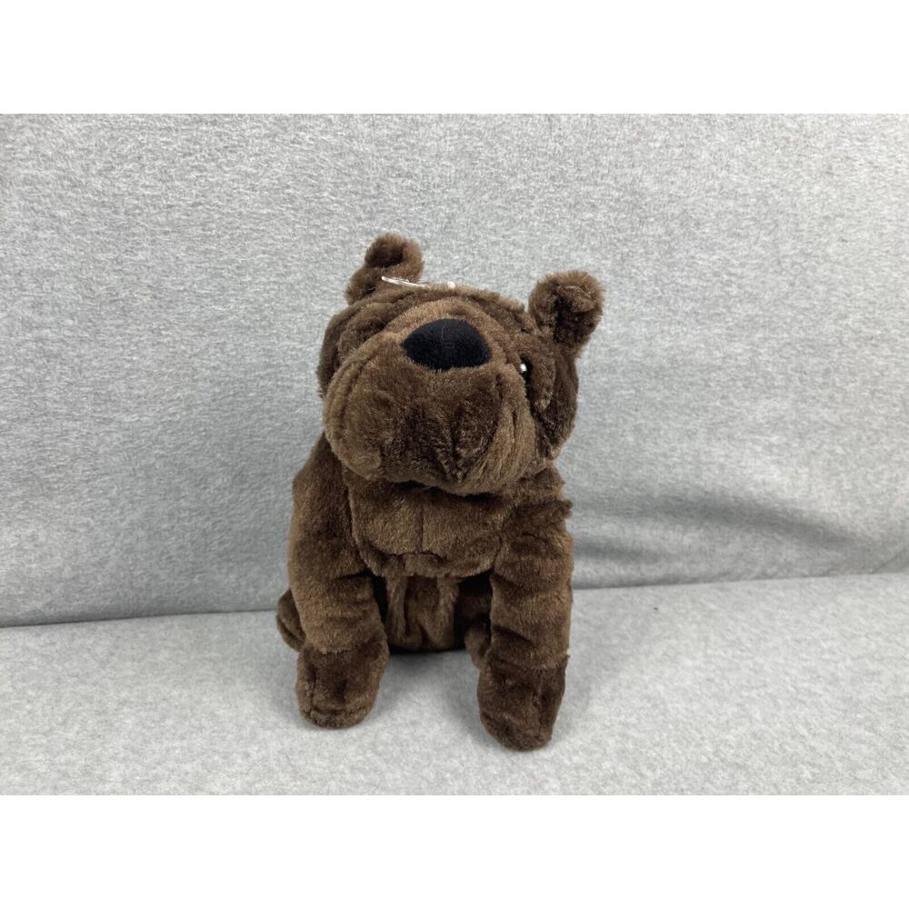 Bull Dog Plush Stuffed Animal 11" Dan Dee Collectors Choice Brown‎ Sitting